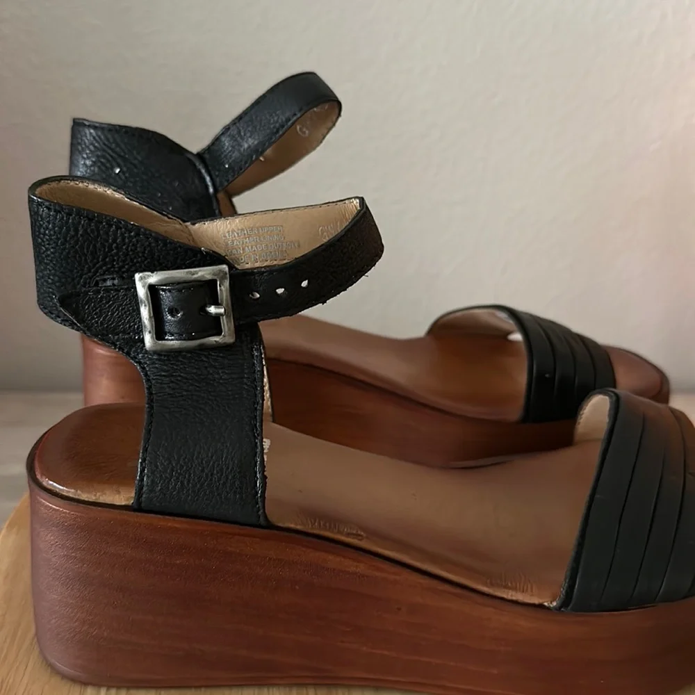 - Miz Mooz Leather Platform Wedges - Gwyneth